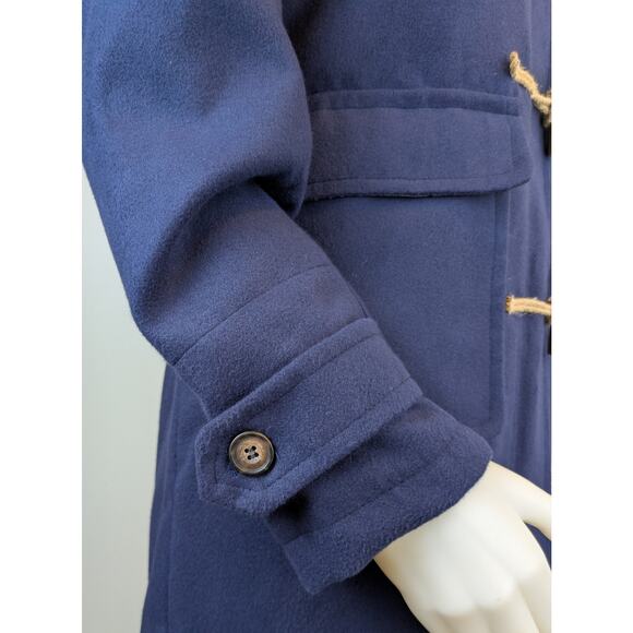 NEW Astor PL Duffle Coat Medium Navy Toggle Hooded Winter Outerwear Cabincore - Picture 5 of 12